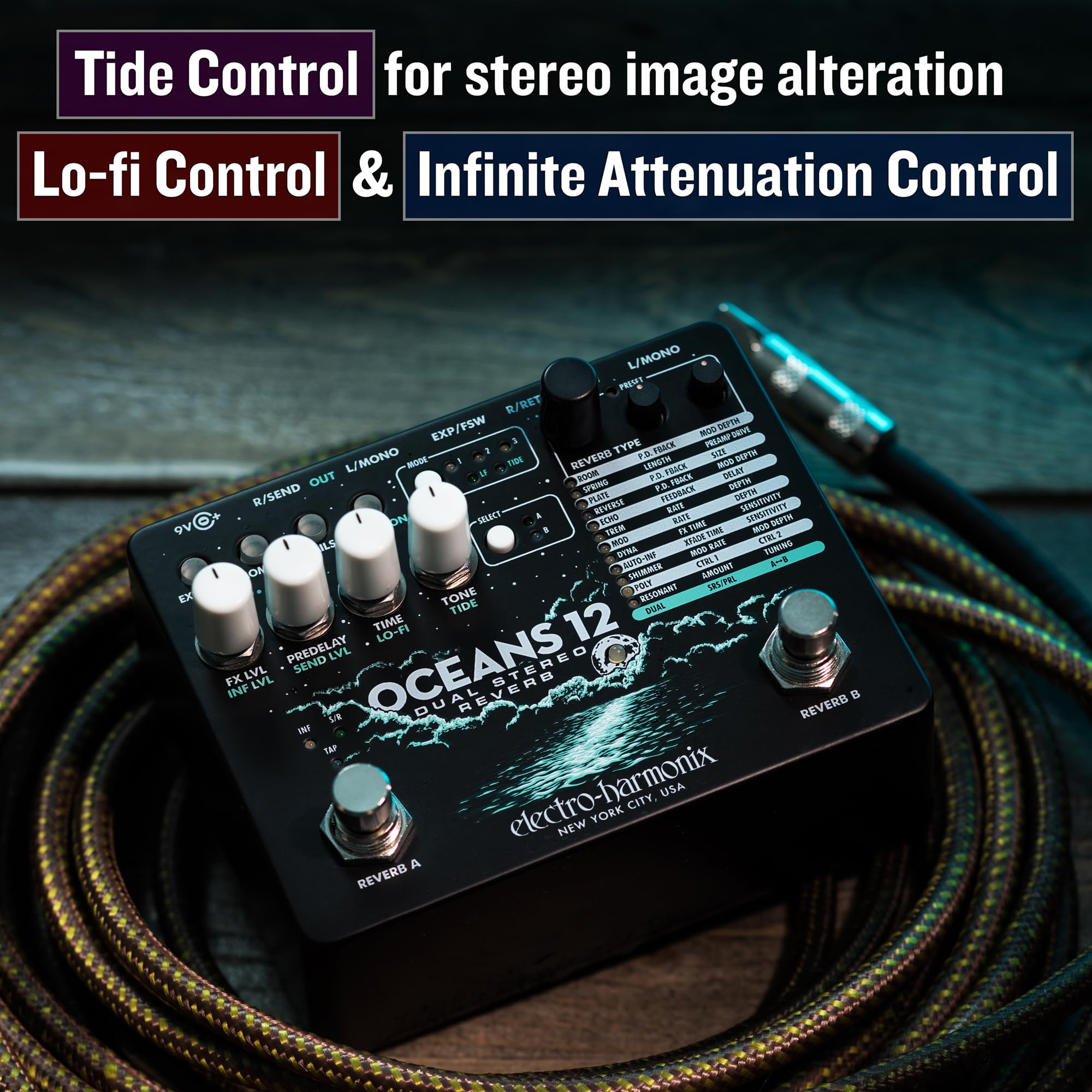 Amazon | electro-harmonix/OCEANS 12 Dual Stereo Reverb エレクトロ
